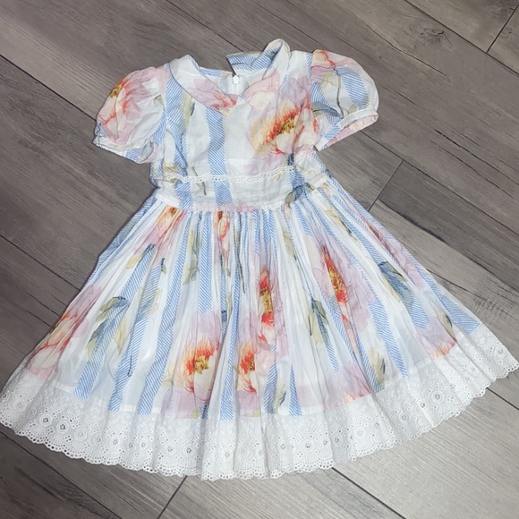 FLORAL PRINT COTTON MINI DRESS - Picture 5 of 14